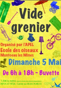 Vide-grenier de l’école des Oiseaux (Montceau – Sortir)