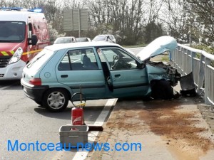 Accident, ce lundi après-midi, boulevard  Henri Dunant à Saint-Vallier