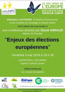 Rappel : Vendredi 3 mai 2019 à l’Espace Culturel Leclerc (Montceau)