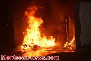 Faits divers : feu de poubelle, hier soir à Montceau