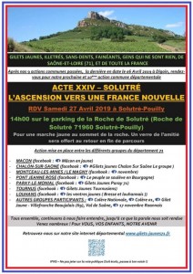 Acte XXIV – Les gilets jaunes à l’assaut de la roche de Solutré