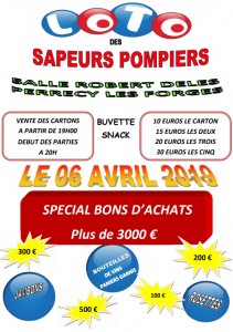 Loto des sapeurs-pompiers