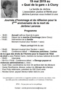 Journée en hommage à Jérôme Laronze dimanche 19 mai 2019 à Cluny