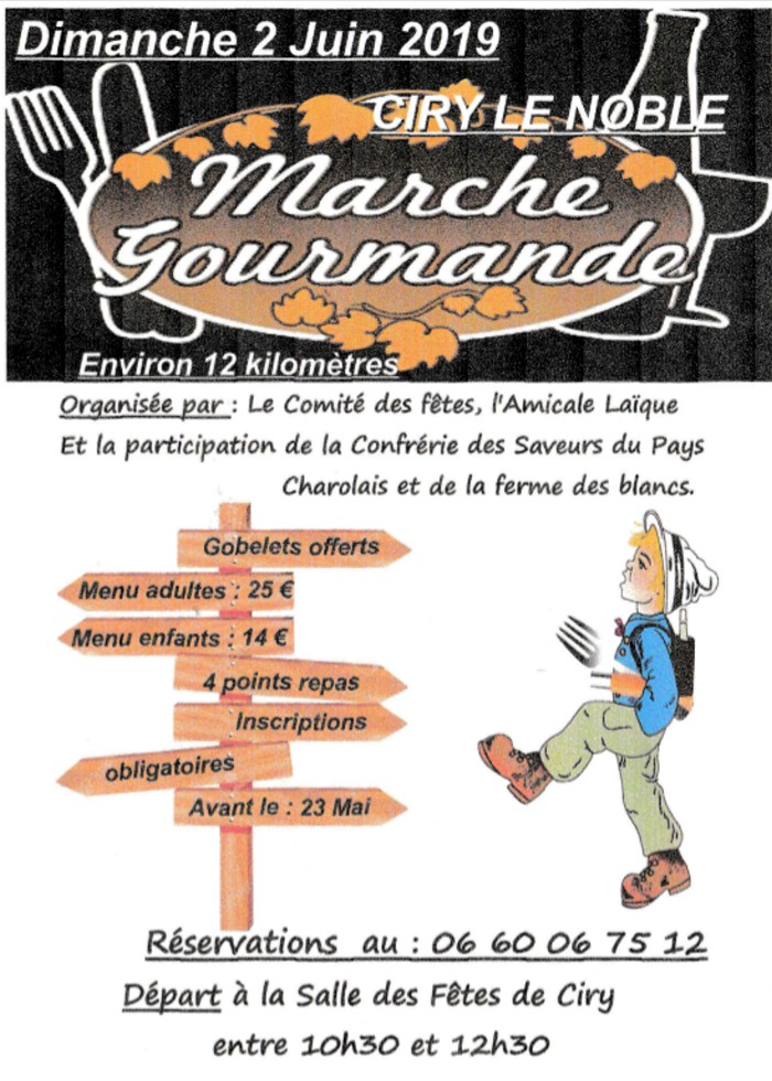 Marche randonnee gourmande gourmet produits locaux vente sale directe paysan ferme farm tract affiche Montceau-news.com 050519