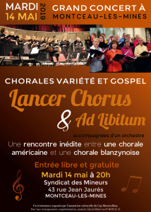 Rencontre de chorales le 14 mai 2019 à Montceau
