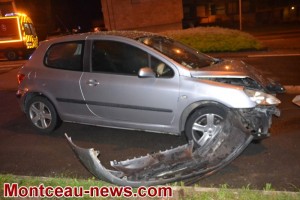 Accident  boulevard de Lattre de Tassigny, cette nuit à Montceau