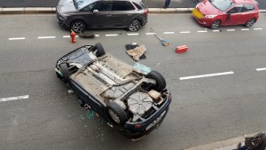 Spectaculaire accident de  ce lundi matin à Montceau