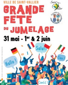 Grande fête du jumelage à Saint-Vallier du 31 mai au 2 juin 2019
