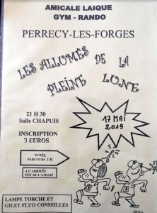 Marche nocturne de la section GYM de l&rsquo;Amicale Laïque de Perrecy-les-Forges