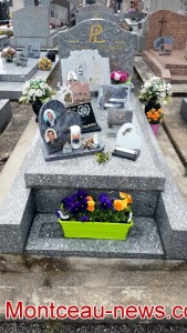 Vols de fleurs au cimetière du Bois Roulot (Montceau)