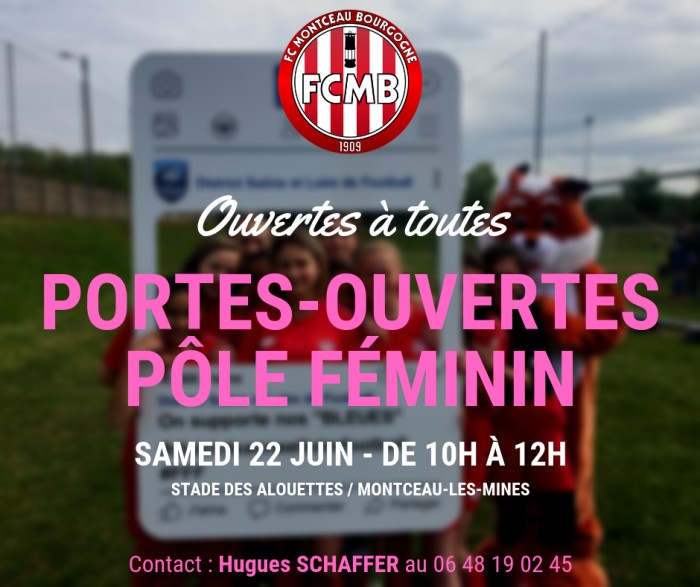 FCMB foot soccer fille girls woman porte-ouverte recutement stade match flyer tract annonce Montceau-news.com 190619