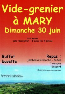 Vide-grenier à Mary (Sortir)