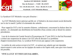 « Histoire d&rsquo;eau » à Michelin Blanzy (Social)