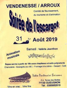 « Soirée de l’escargot » à Vendenesse-sur-Arroux (Sortir)