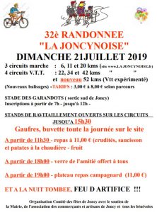 32ème randonnée de « La Joncynoise » (Sortir)