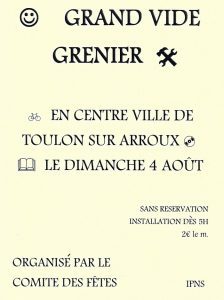 Grand vide-grenier à Toulon-sur-Aroux (Sortir)