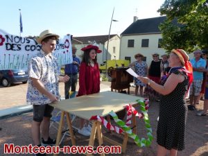 Blanzy :  Mariage entre Mademoiselle Coquelicots et M. Climat