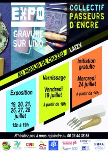« Les passeurs d’encre » exposent au Moulin de Chazeu à Laizy (Sortir)