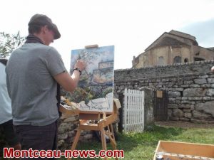 Les peintres au village à Mont Saint Vincent (Sortir)