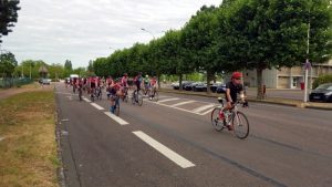 Accueil des cyclistes féminines de « donnons des Elles au vélo » à Chalon sur Saône