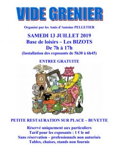 Les Bizots : Grand Vide grenier organisé par les Amis d’Antoine PELLETIER