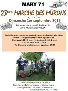 23ème Marche des Mûrons à Mary (Sortir)