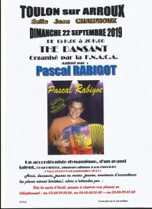 Thé dansant du comité FNACA de Toulon(sur-Arroux (Sortir)