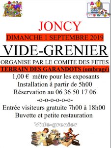 Vide-grenier du comité des fêtes de Joncy (Sortir)