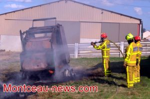 Faits divers : feu d’engin agricole à Pouilloux…