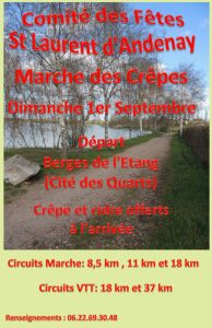 Saint Laurent d’Andenay : « Marches Crêpes »