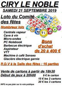 Comité des fêtes de Ciry le Noble (Sortir)