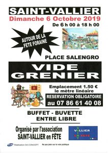 « Saint-Vallier en Fête » organise un vide grenier