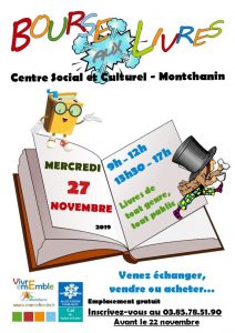 Bourse aux livres du Centre Social et Culturel « Espace Tuilerie » à Montchanin (Sortir)