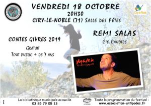 A la bibliothèque de Ciry et dans le cadre du 21ème festival des Contes Givrés (Sortir)