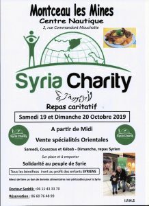 Repas caritatifs de Syria Charity (Humanitaire -Sortir)
