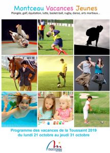 Programme de Montceau vacances jeunes pour ces vacances de la Toussaint