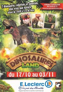 Les dinosaures s’exposent au Centre Leclerc Montceau