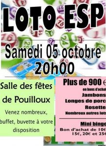 L’ESP organise son loto (Pouilloux)