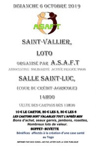 Au profit de l’association Solidarité Active France Togo (ASAFT)