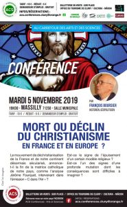 Rappel – « Mort ou déclin du christianisme en France et en Europe ? »