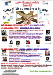 Au programme, ce samedi des 6èmes Rencontres de la Diversité