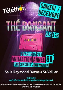 Dans le cadre des animations du Téléthon à Saint-Vallier (Sortir)