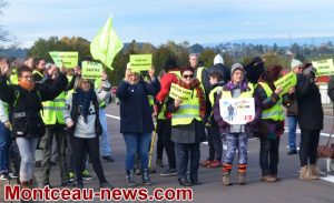 Montceau-les-Mines : les Gilets Jaunes VOIR LA VIDEO