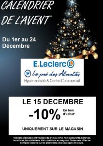 Calendrier de L’avent de votre Centre Leclerc Montceau