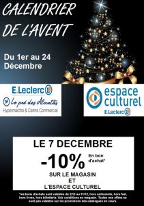 Calendrier de L’avent de votre Centre Leclerc Montceau