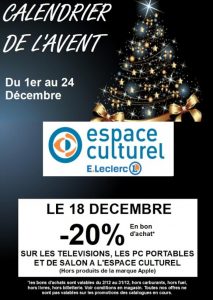 Calendrier de L’avent de votre Centre Leclerc Montceau