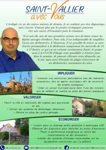 « Saint-Vallier avec vous »: Municipales 2020