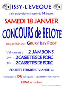 Concours de belote à Issy-l&rsquo;Evêque