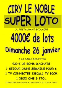 Super loto à Ciry-le-Noble