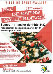 La fête autour d’un feu de sapins (Saint-Vallier)